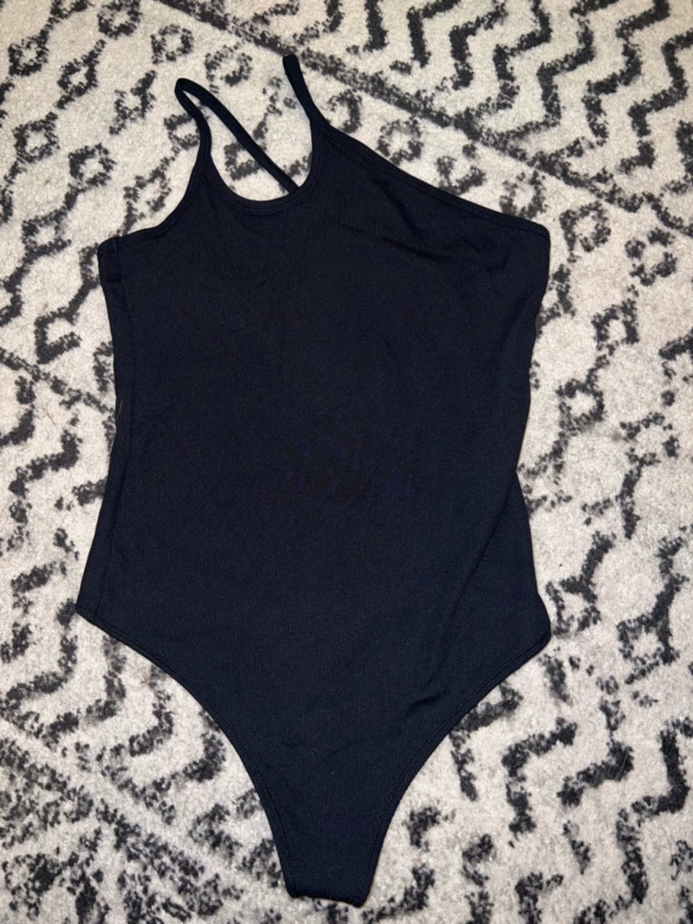 Abercrombie & Fitch Black Ribbed Scoop Neck Bodysuit